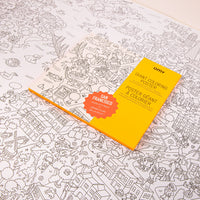 Close-up of the San Francisco coloring poster with yellow legend.