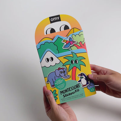 Vidéo démonstration du kit Montessori Stickers Animals d’OMY – jeu créatif avec autocollants épais en silicone dès 3 ans